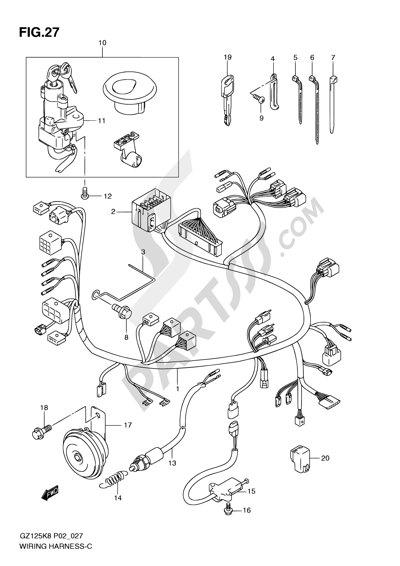 Suzuki MARAUDER GZ125 2010 27 - WIRING HARNESS