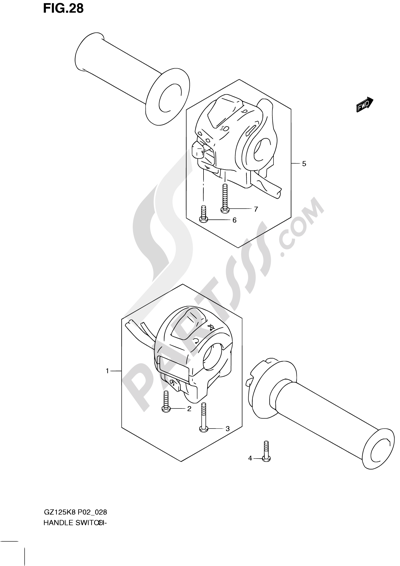 Suzuki MARAUDER GZ125 2010 28 - HANDLE SWITCH