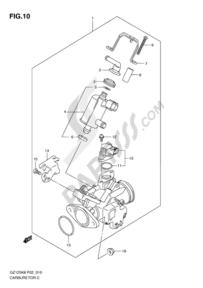 Suzuki MARAUDER GZ125 2010 10 - THROTTLE BODY ASSY