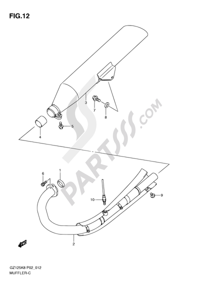Suzuki MARAUDER GZ125 2010 12 - MUFFLER