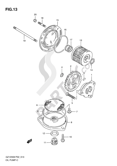 Suzuki MARAUDER GZ125 2010 13 - OIL PUMP
