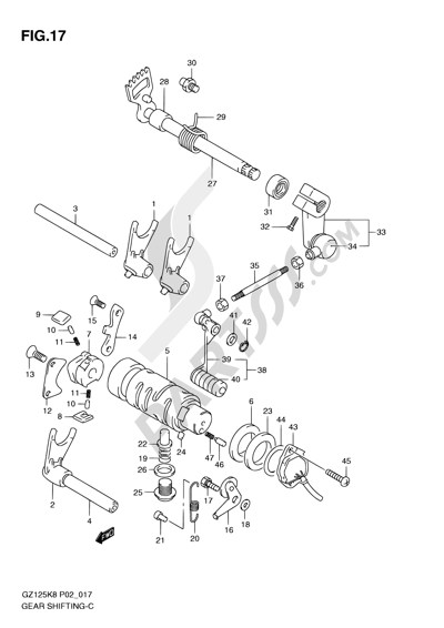 Suzuki MARAUDER GZ125 2010 17 - GEAR SHIFTING