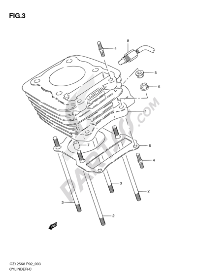 Suzuki MARAUDER GZ125 2010 3 - CYLINDER