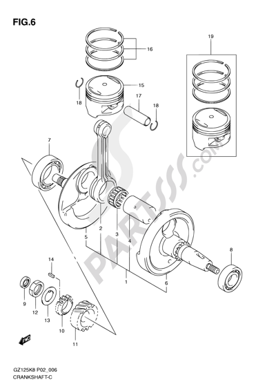 Suzuki MARAUDER GZ125 2010 6 - CRANKSHAFT