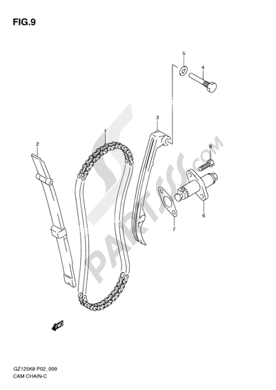 Suzuki MARAUDER GZ125 2010 9 - CAM CHAIN