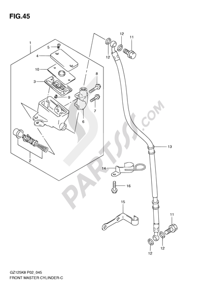 Suzuki MARAUDER GZ125 2010 45 - FRONT MASTER CYLINDER