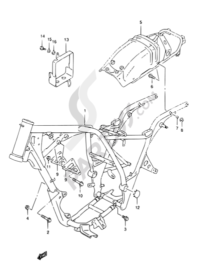 Suzuki MARAUDER GZ125 1998 26 - FRAME