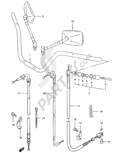 Suzuki MARAUDER GZ125 1998 33 - HANDLE BAR