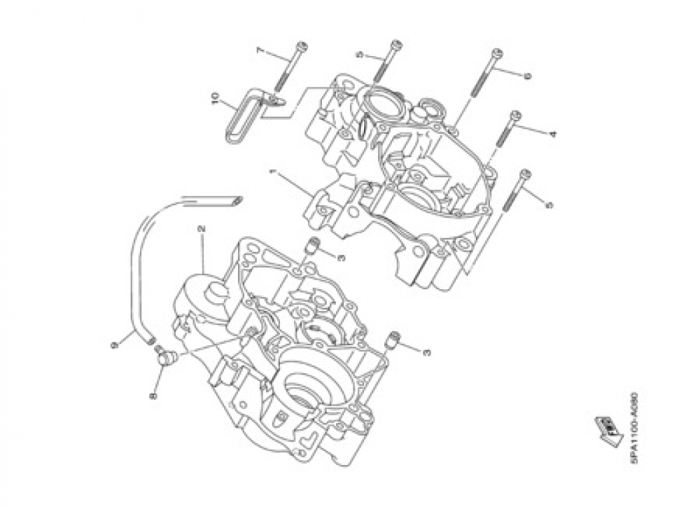 CRANKCASE Yamaha YZ85 2002