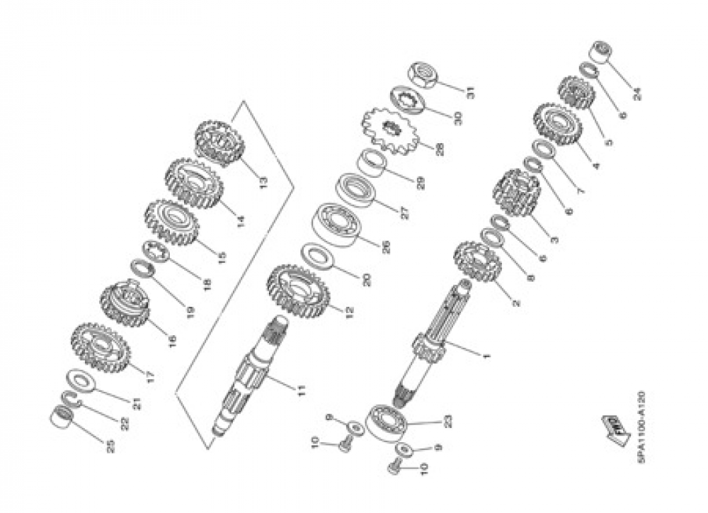 TRANSMISSION Yamaha YZ85 2002