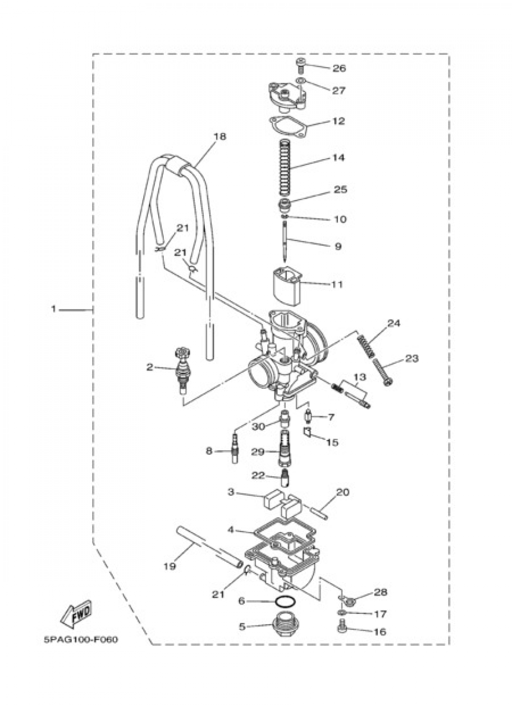 CARBURETOR Yamaha YZ85 2003