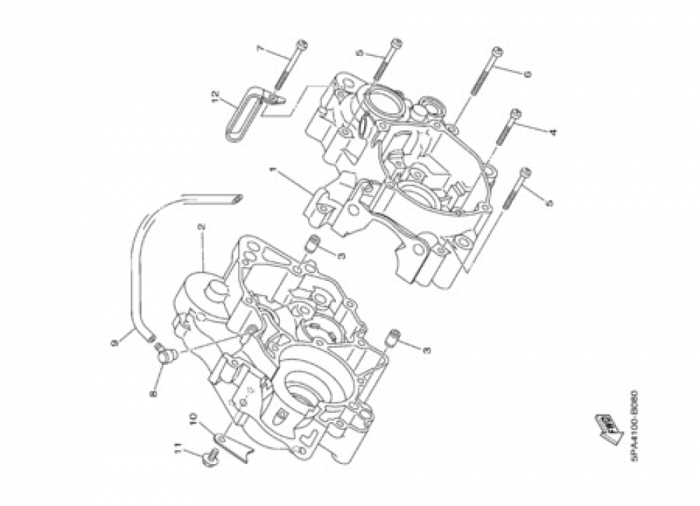 CRANKCASE Yamaha YZ85 2003