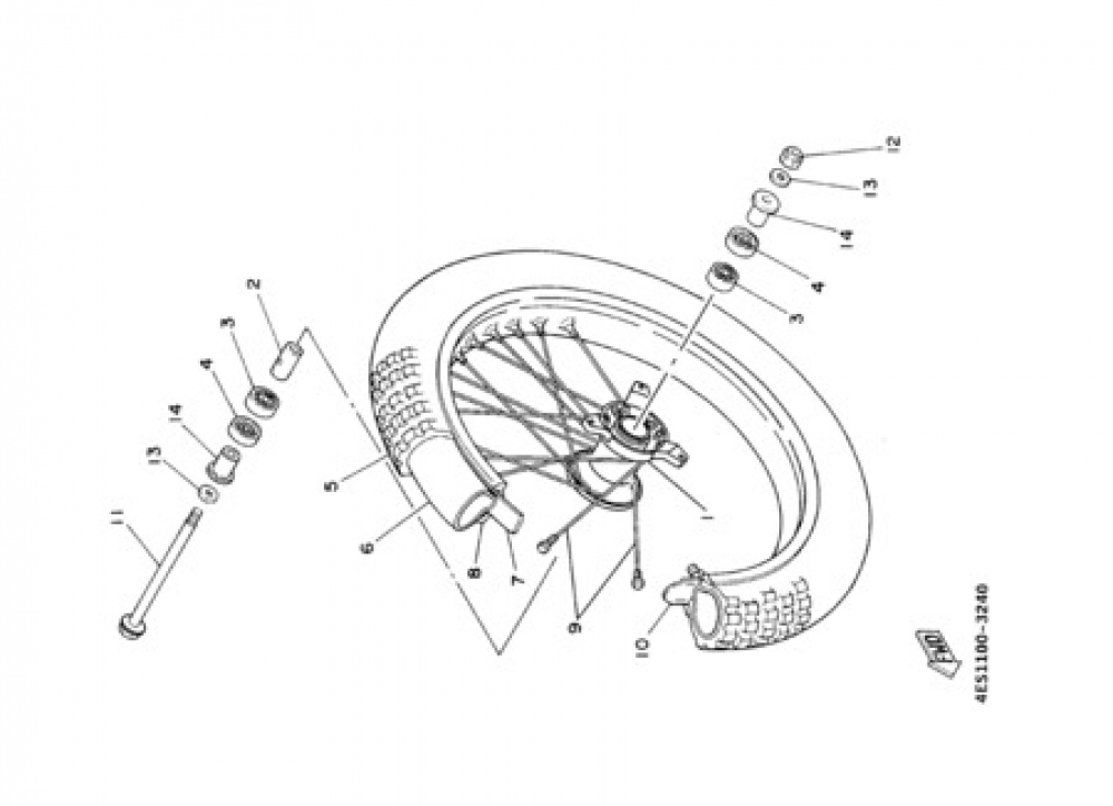 FRONT WHEEL Yamaha YZ85 2003