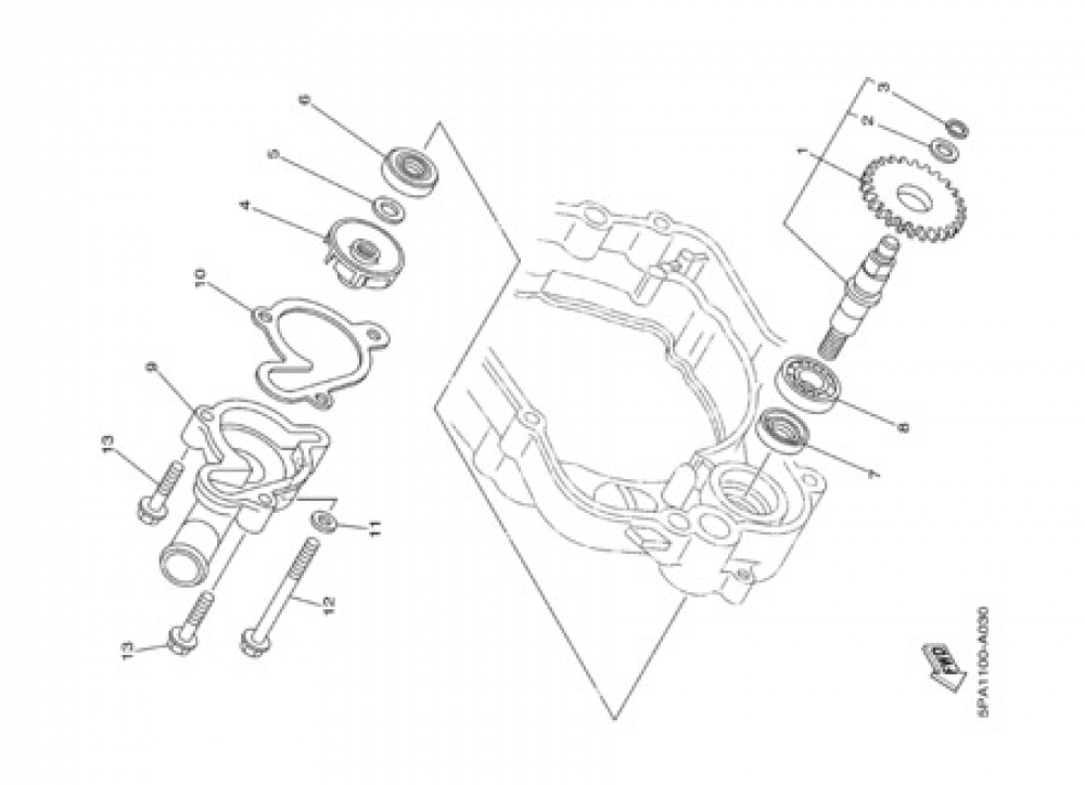 WATER PUMP Yamaha YZ85 2003