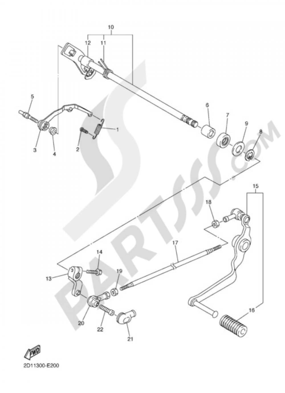 GEAR SHIFT AND PEDAL Yamaha FZ1 ABS 2009
