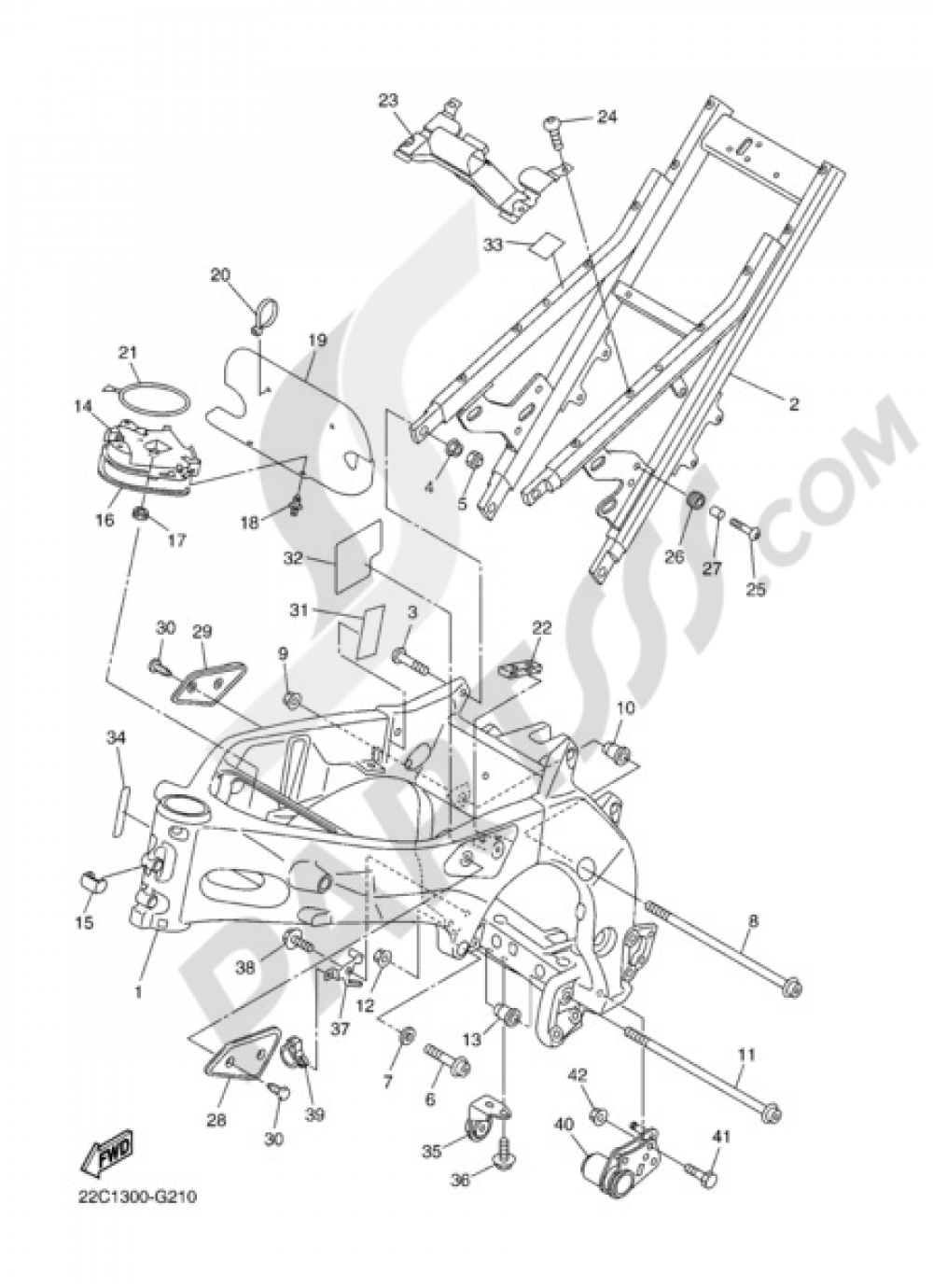 FRAME Yamaha FZ1 ABS 2009