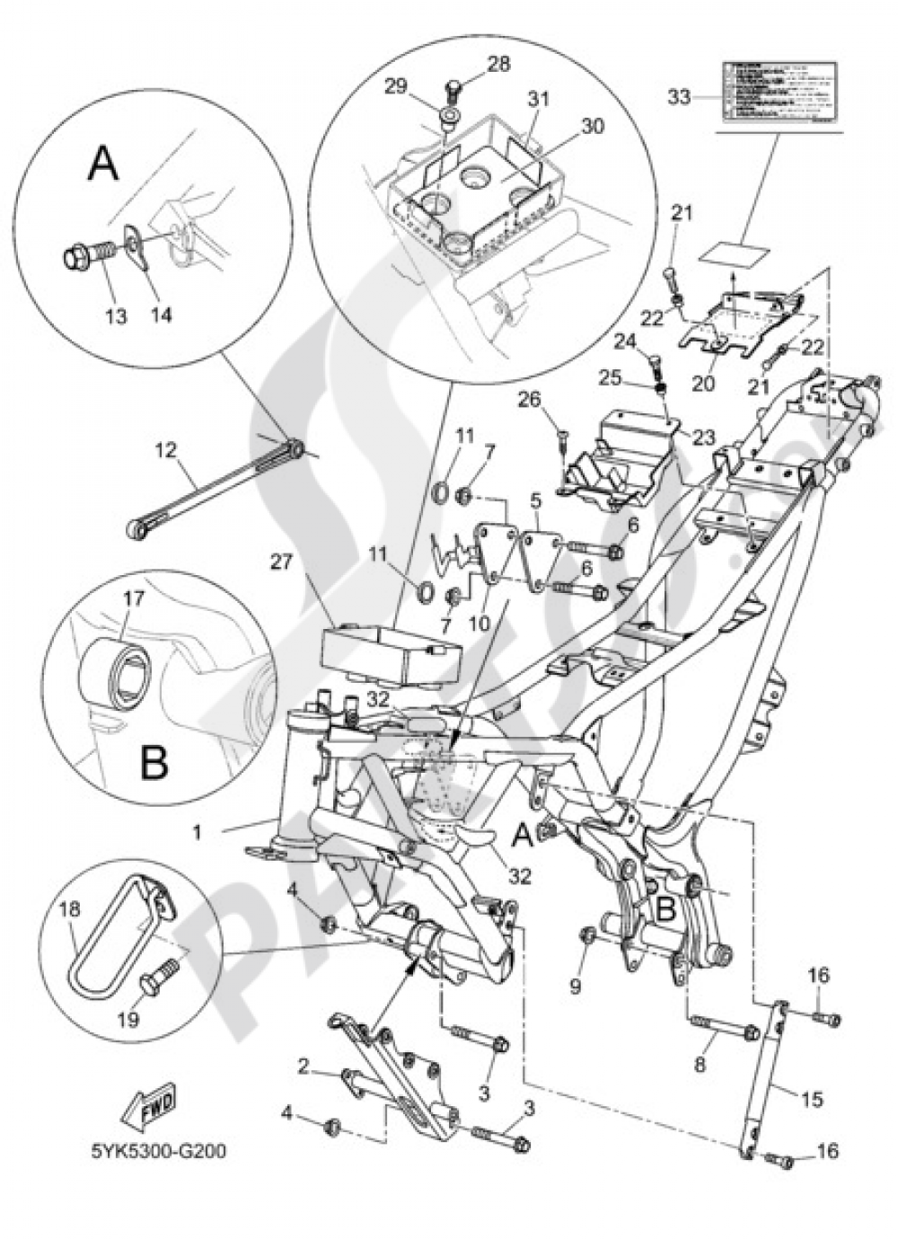 FRAME Yamaha MT-03 2008