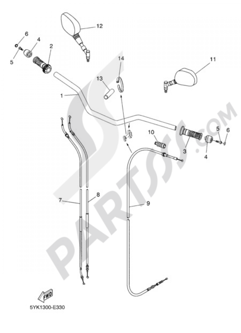 HANDELBAR AND CABLES Yamaha MT-03 2008