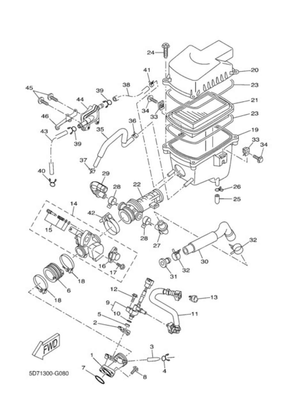 INTAKE Yamaha YZF-R125 2009