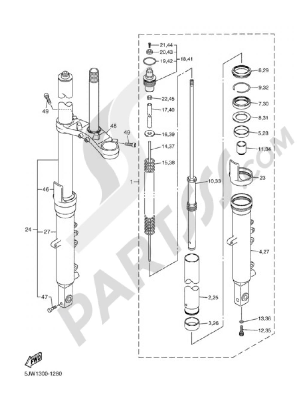 FRONT FORK Yamaha FJR1300A 2003