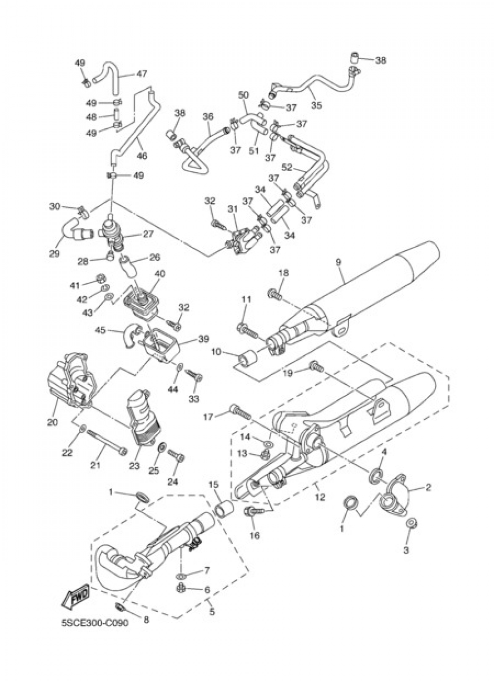 EXHAUST Yamaha XVS650A 2006