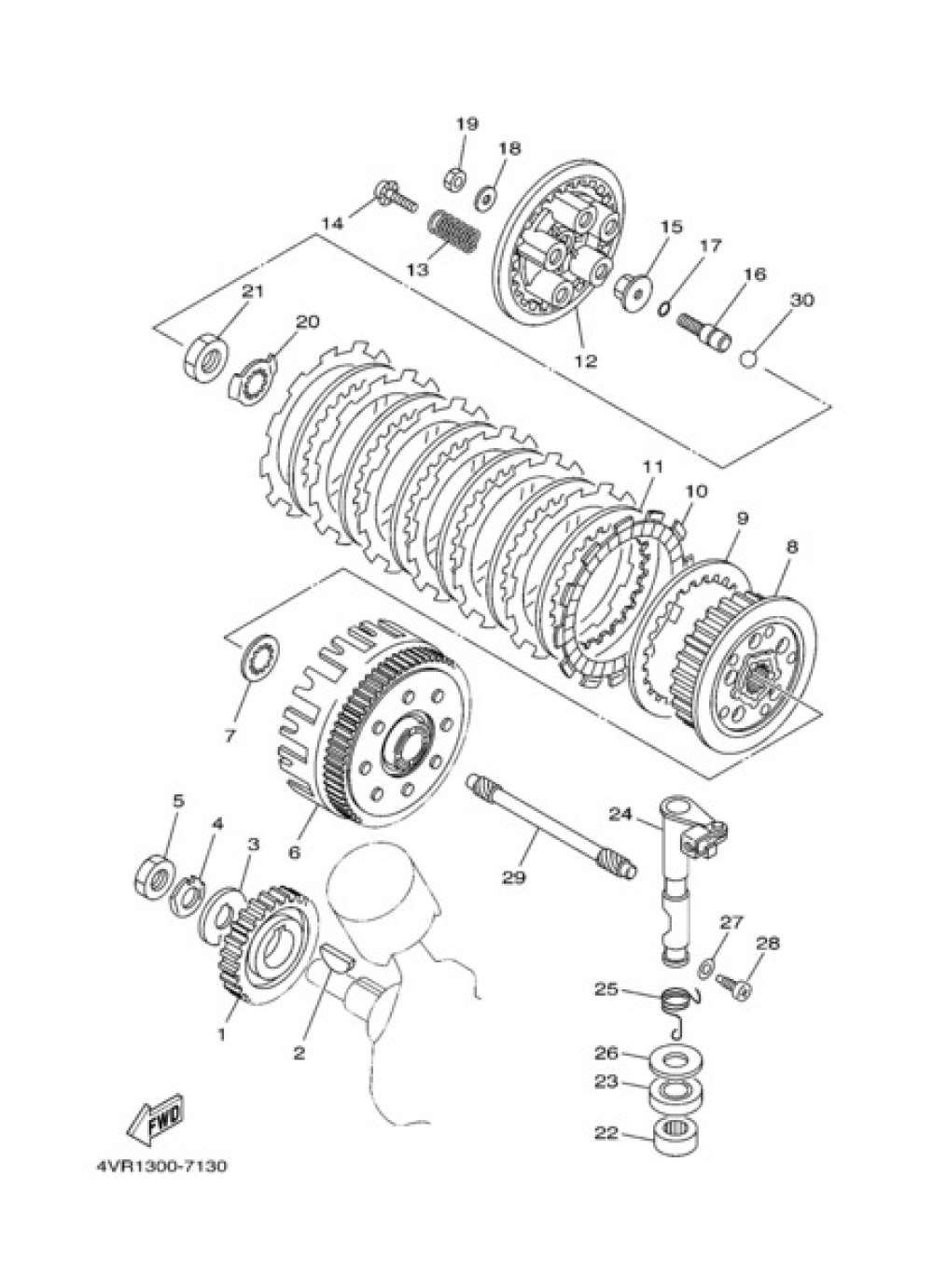 CLUTCH Yamaha XVS650A 2006