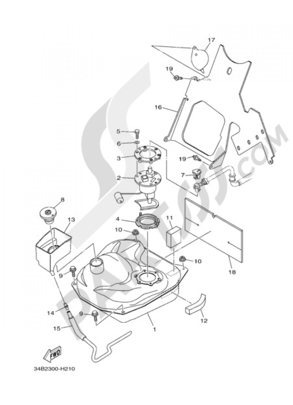 FUEL TANK Yamaha Majesty 400 ABS 2010