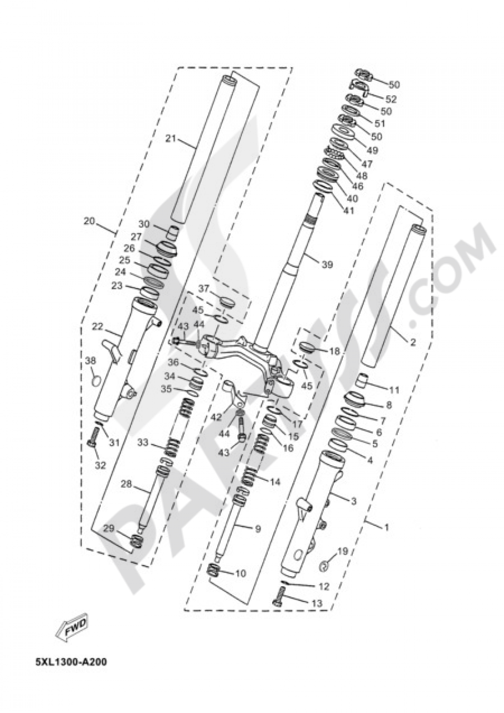 FRONT FORK Yamaha Majesty 125 2007