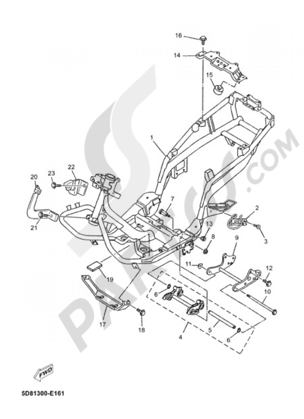 FRAME Yamaha Majesty 125 2008