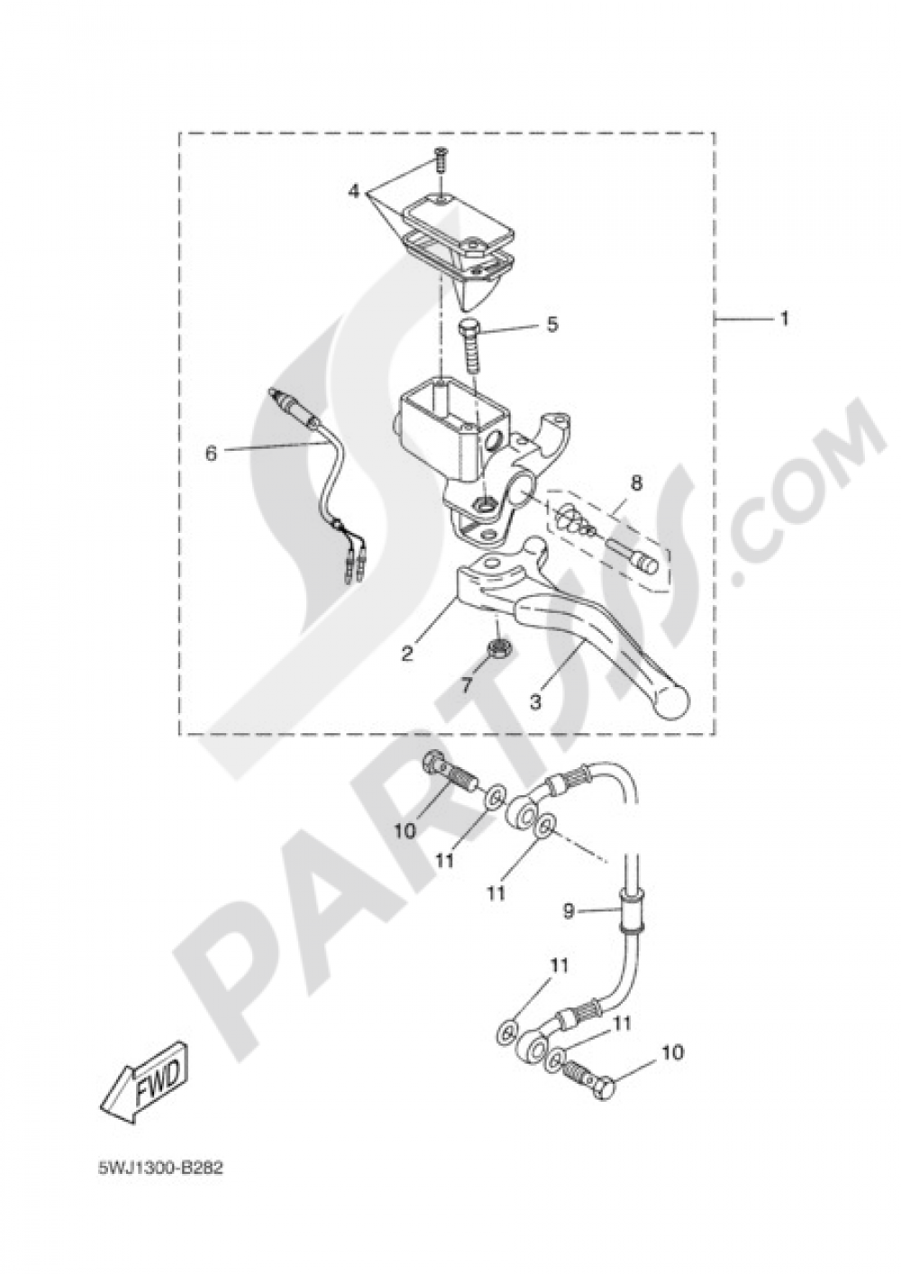 REAR MASTER CYLYNDER Yamaha AEROX R 2008