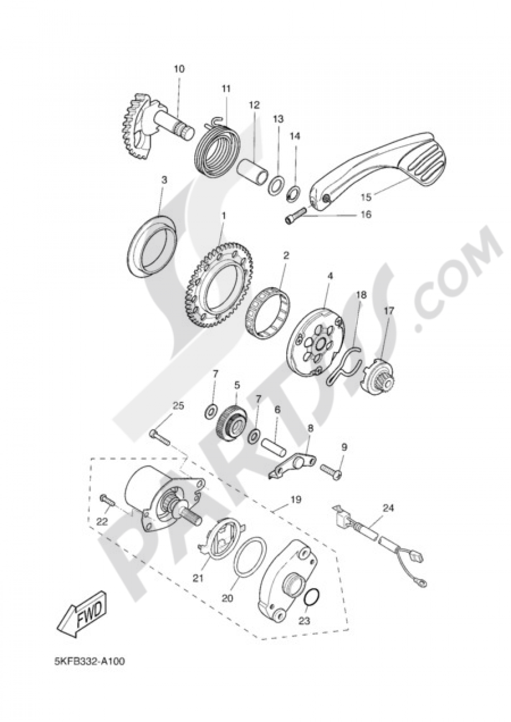 STARTER Yamaha AEROX R 2006