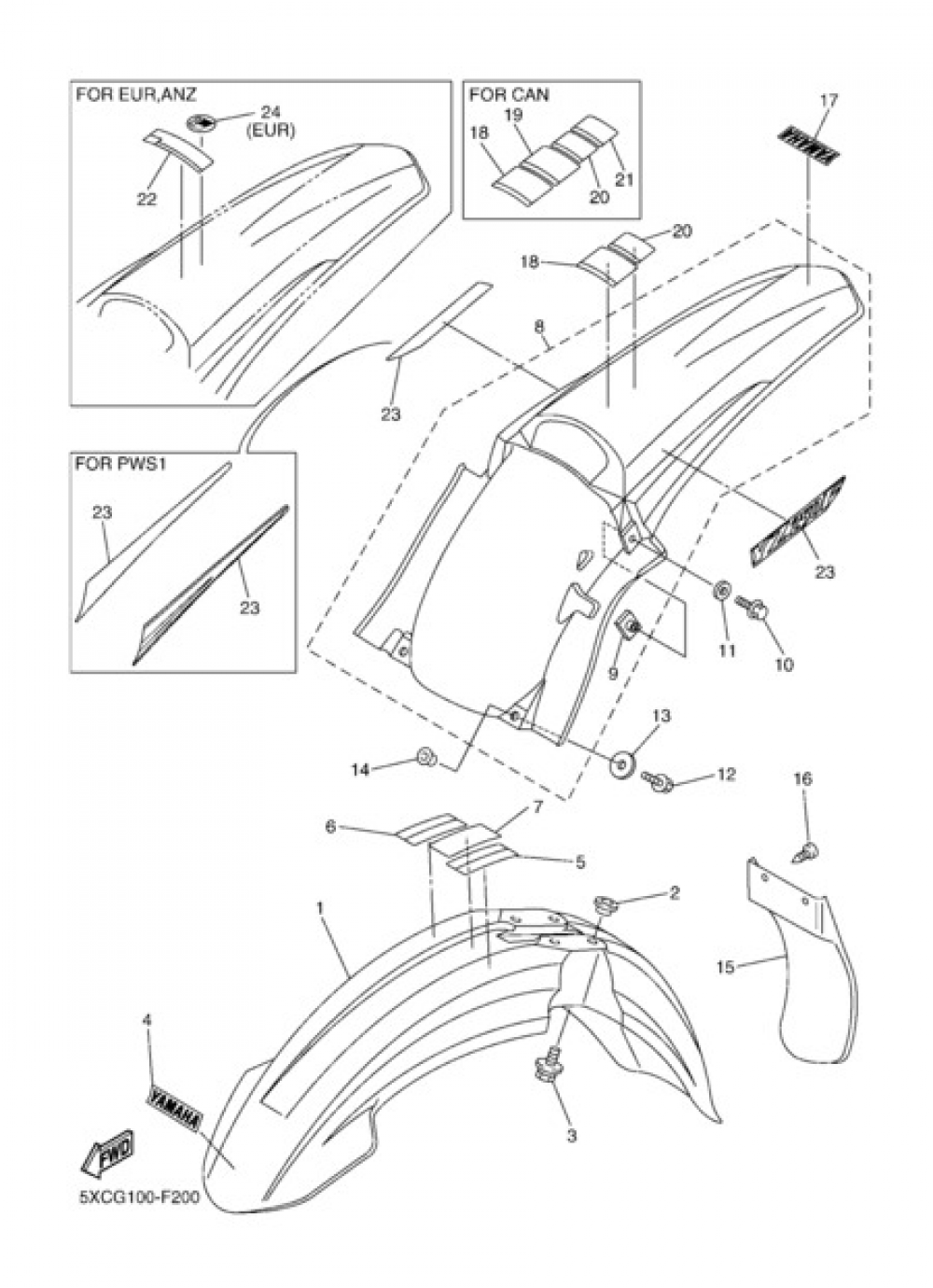 FENDER Yamaha YZ250F 2007