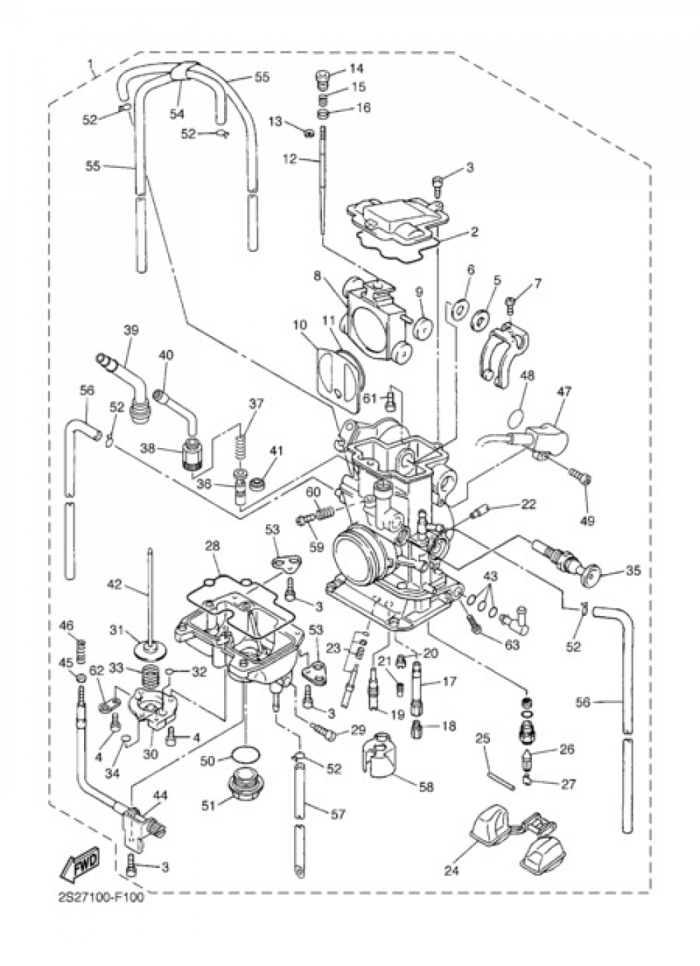 CARBURETOR Yamaha YZ250F 2009