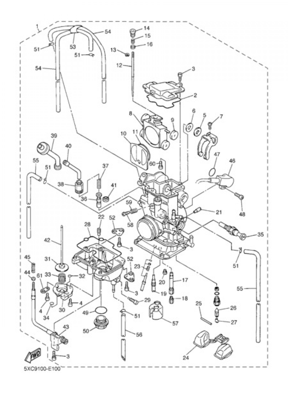 CARBURETOR Yamaha YZ250F 2006