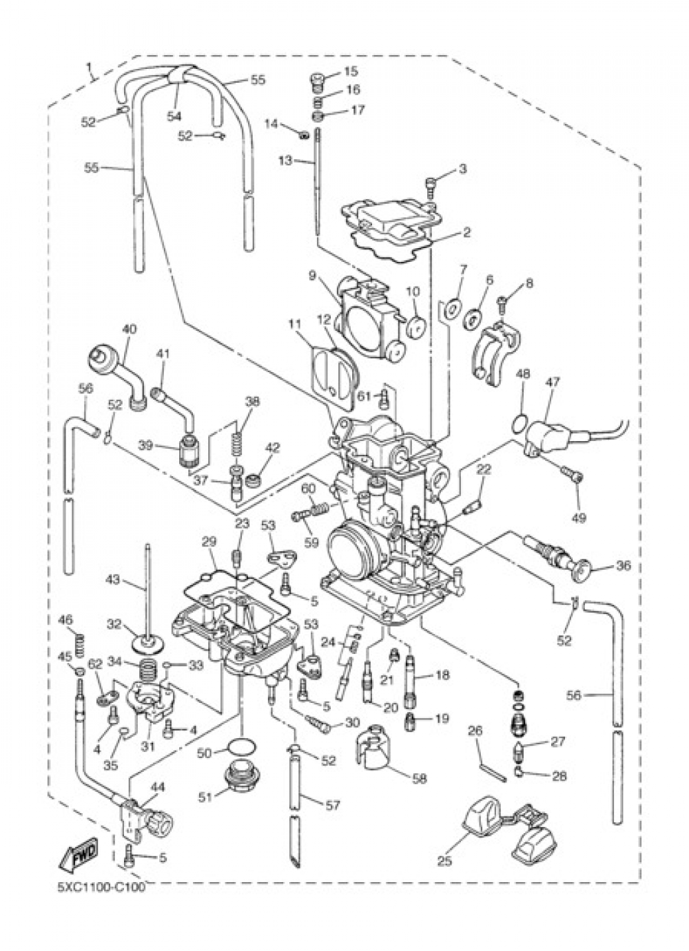 CARBURATEUR Yamaha YZ250F 2005