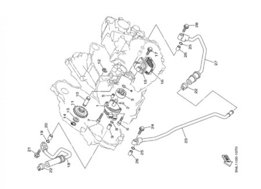 POMPE A HUILE Yamaha YZ250F 2002