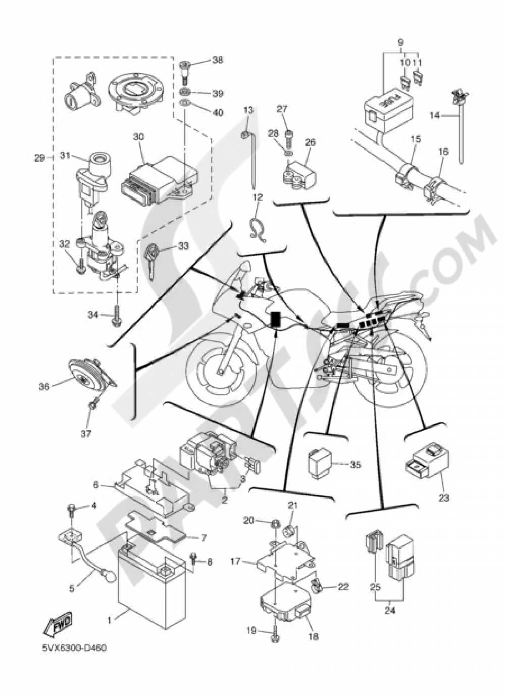 ELECTRIC EQUIPMENT 2 Yamaha FZ6 Fazer 2006