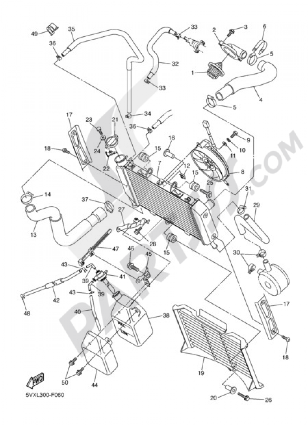 RADIATOR AND HOSE Yamaha FZ6 Fazer 2007