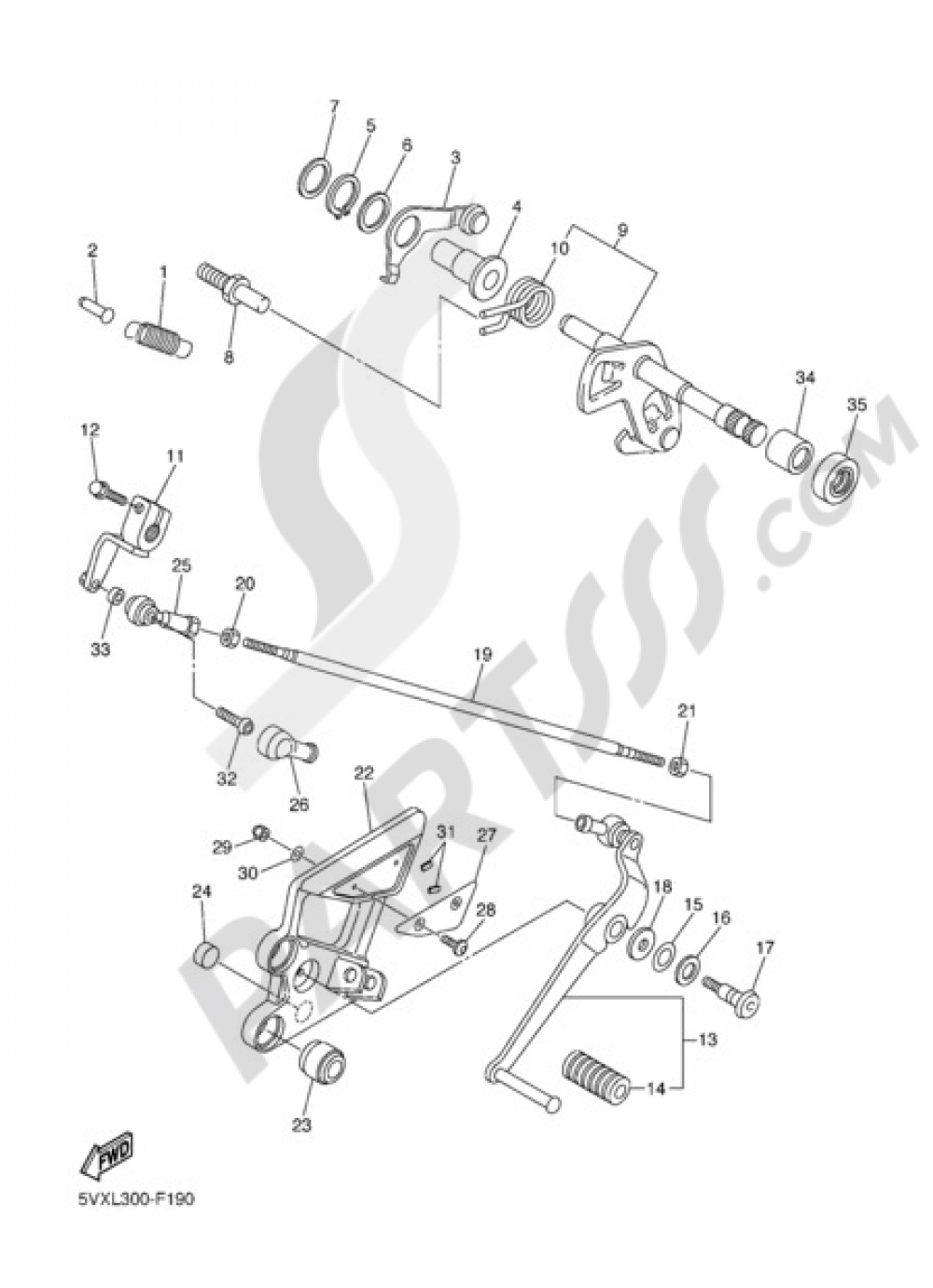 GEAR SHIFT AND PEDAL Yamaha FZ6 Fazer 2007