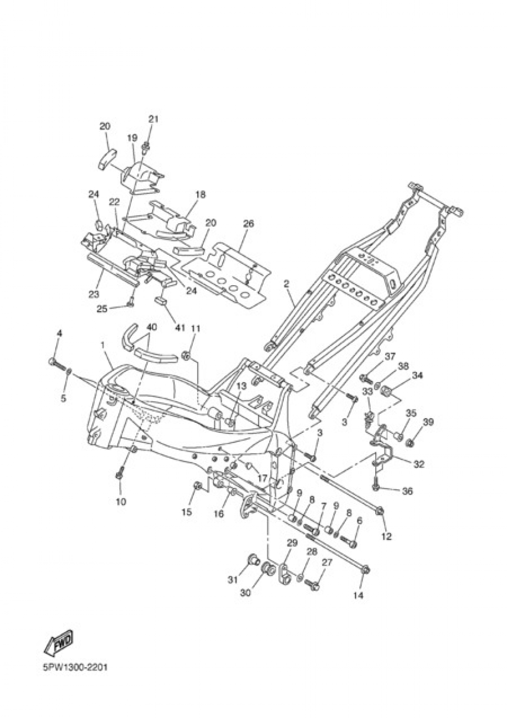 FRAME Yamaha YZF-R1 2002