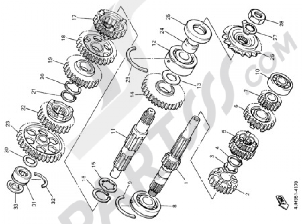 TRANSMISSION Yamaha FZS 600 Fazer 2003