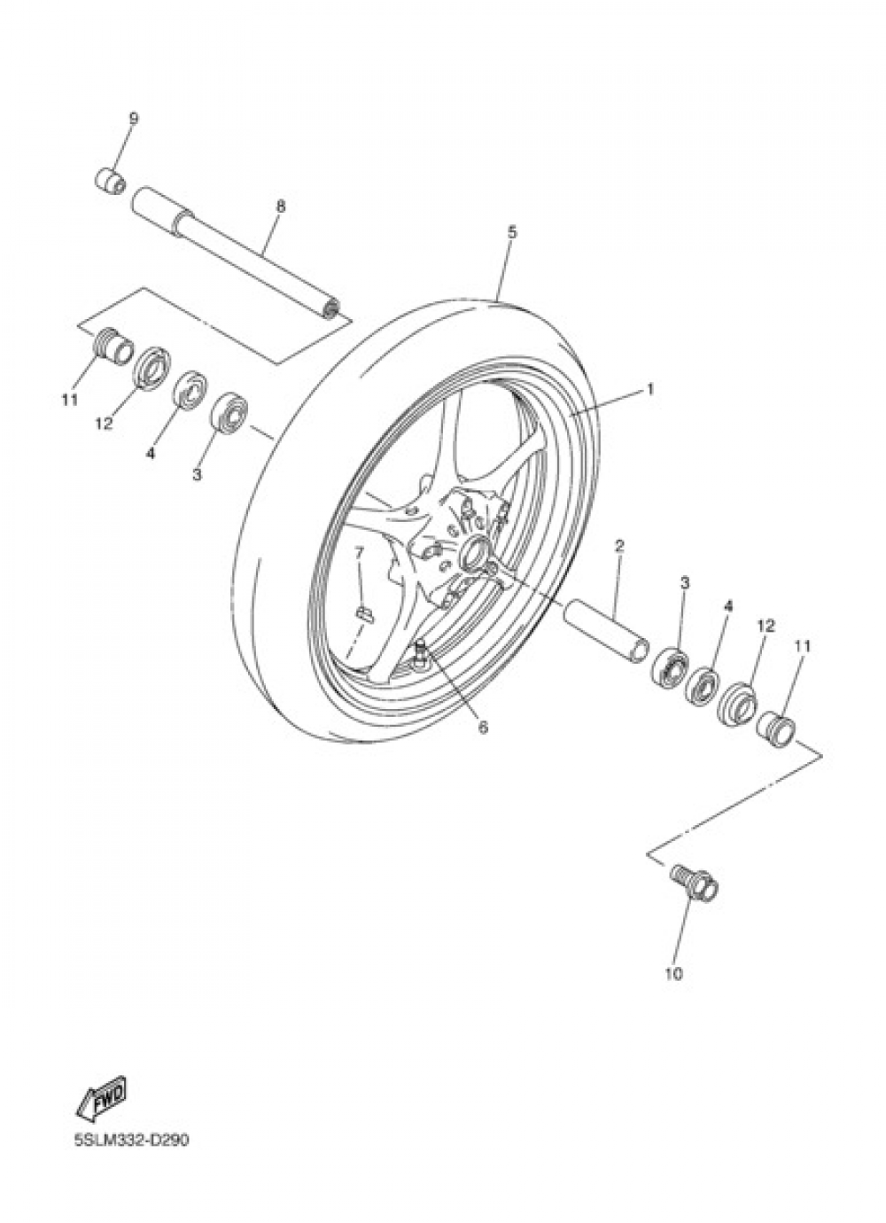 FRONT WHEEL Yamaha YZF-R6 2009