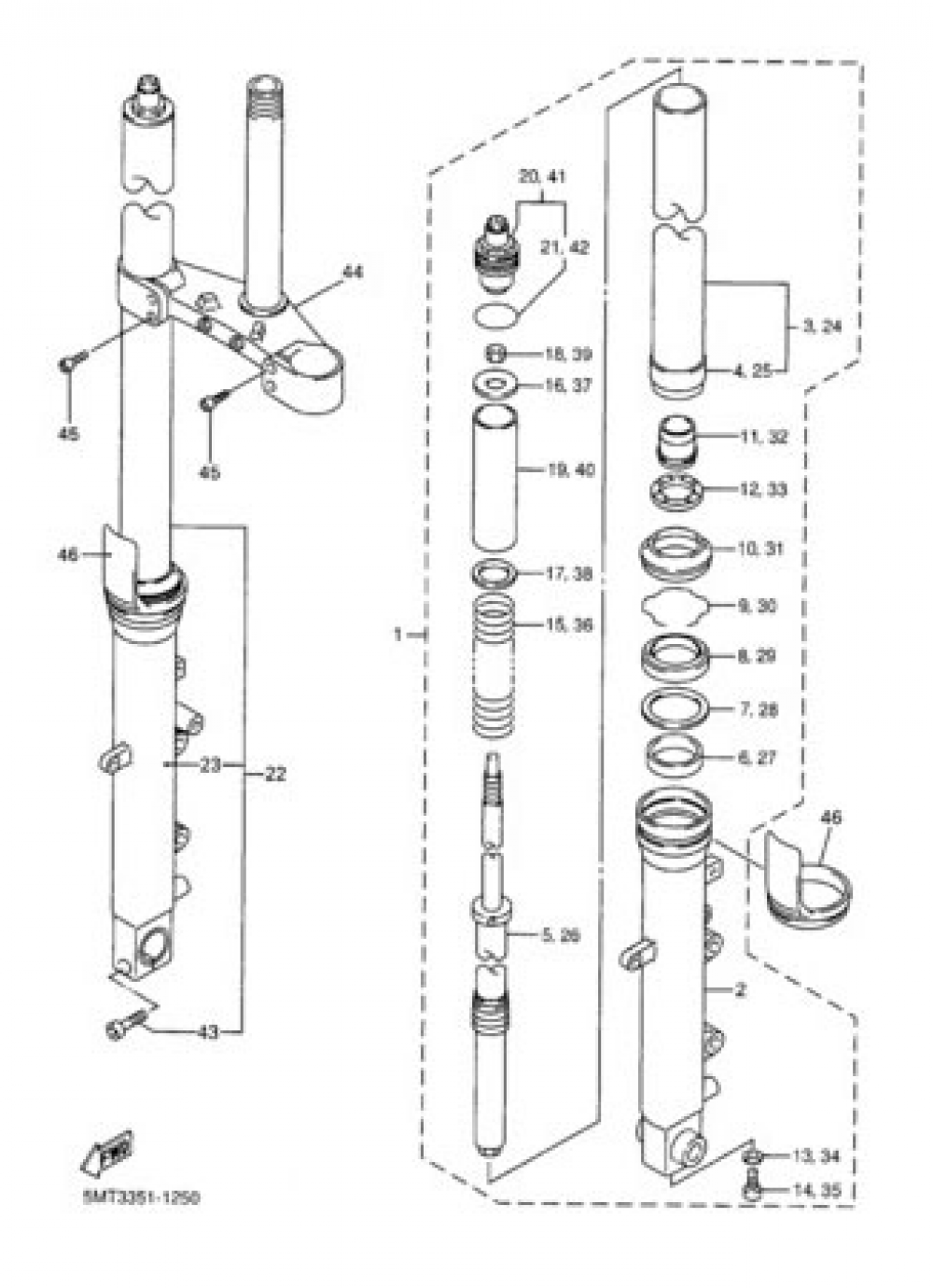 FRONT FORK Yamaha YZF-R6 2002