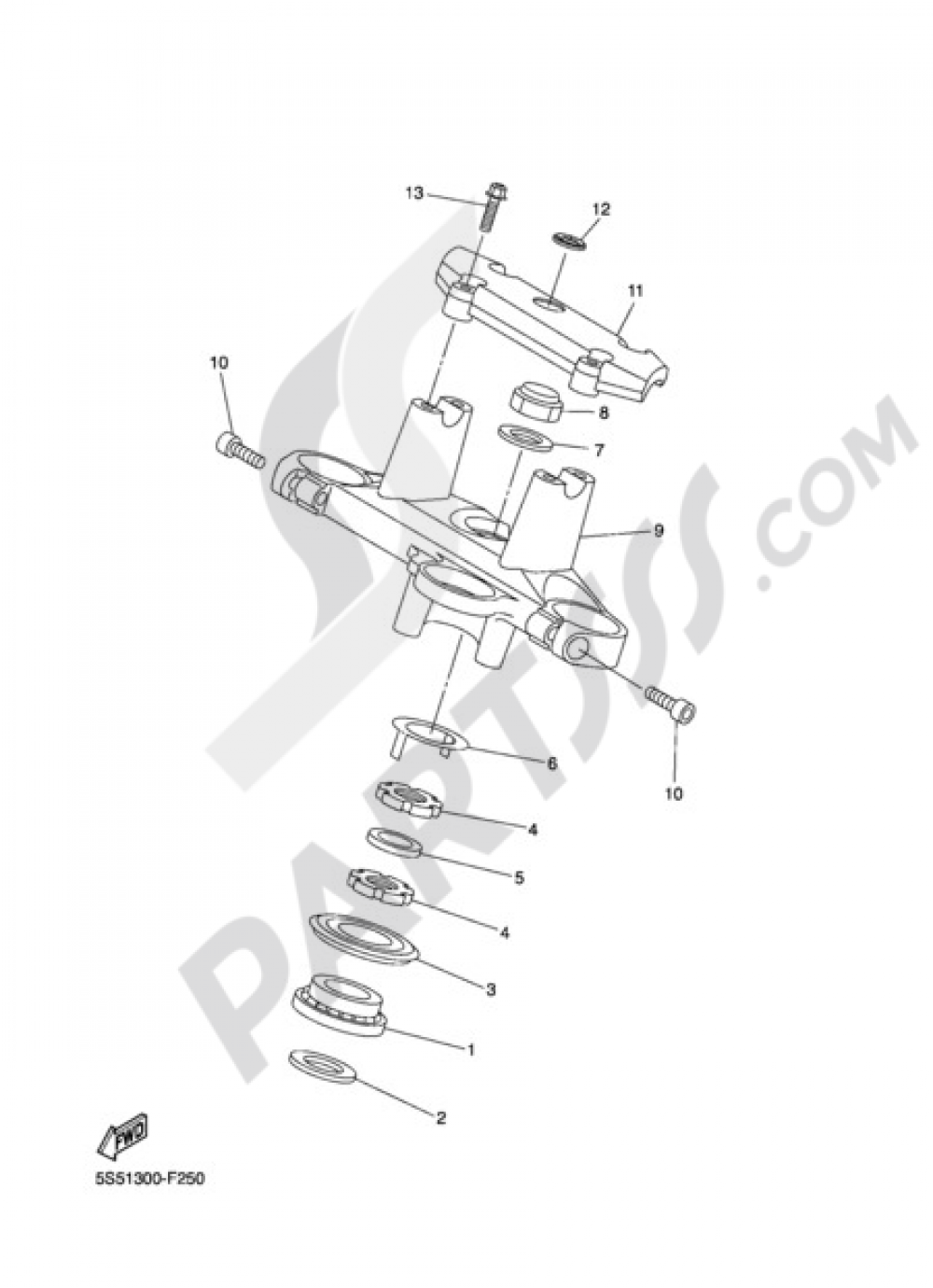 STEERING Yamaha FZ6 S2 ABS 2009