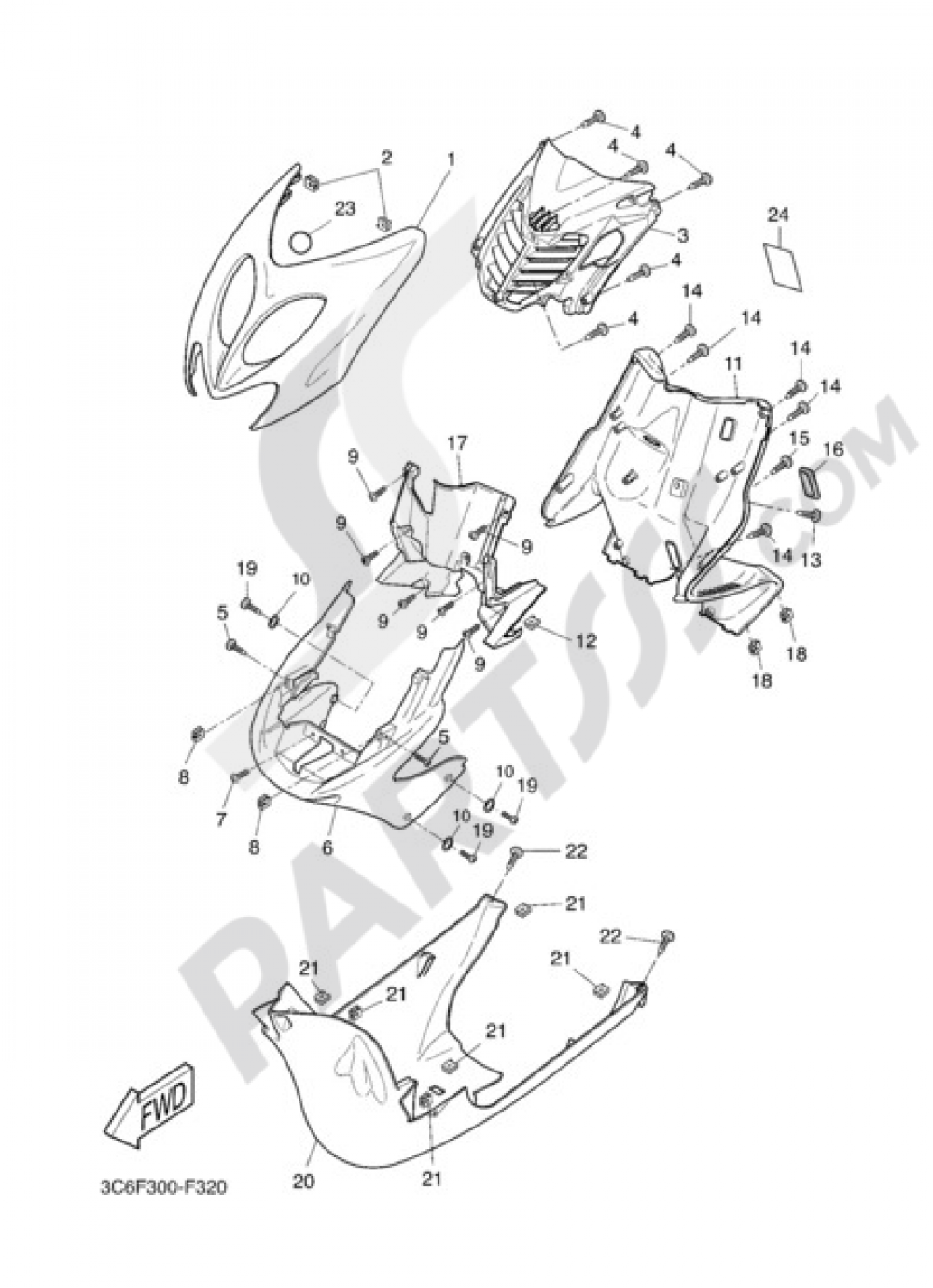 SIDE STAND Yamaha AEROX R 2011