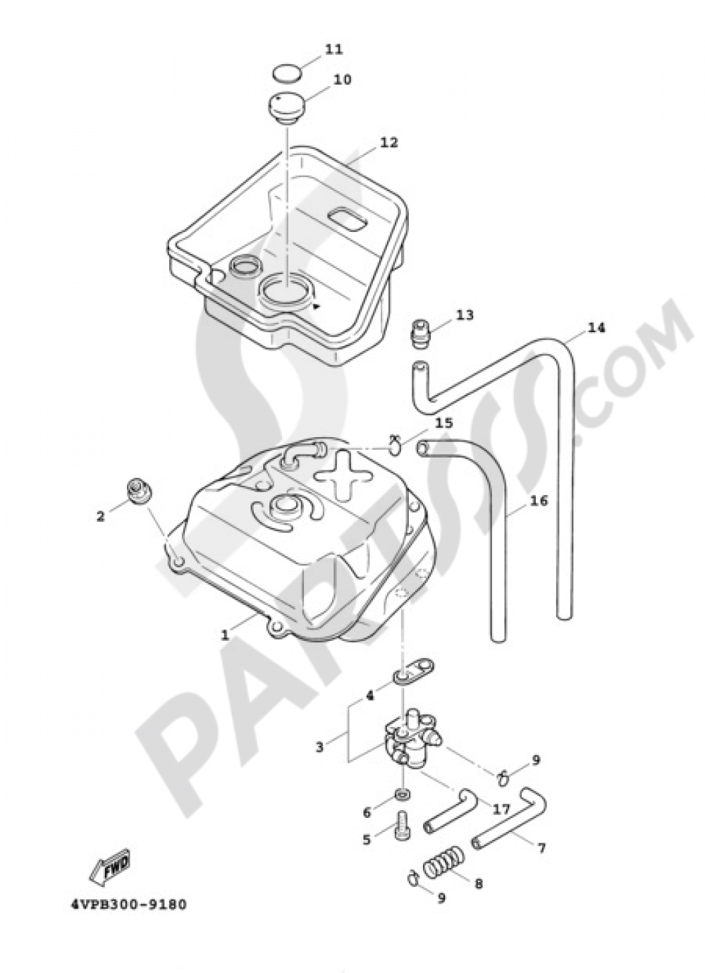 FUEL TANK Yamaha Bw's 50 2001