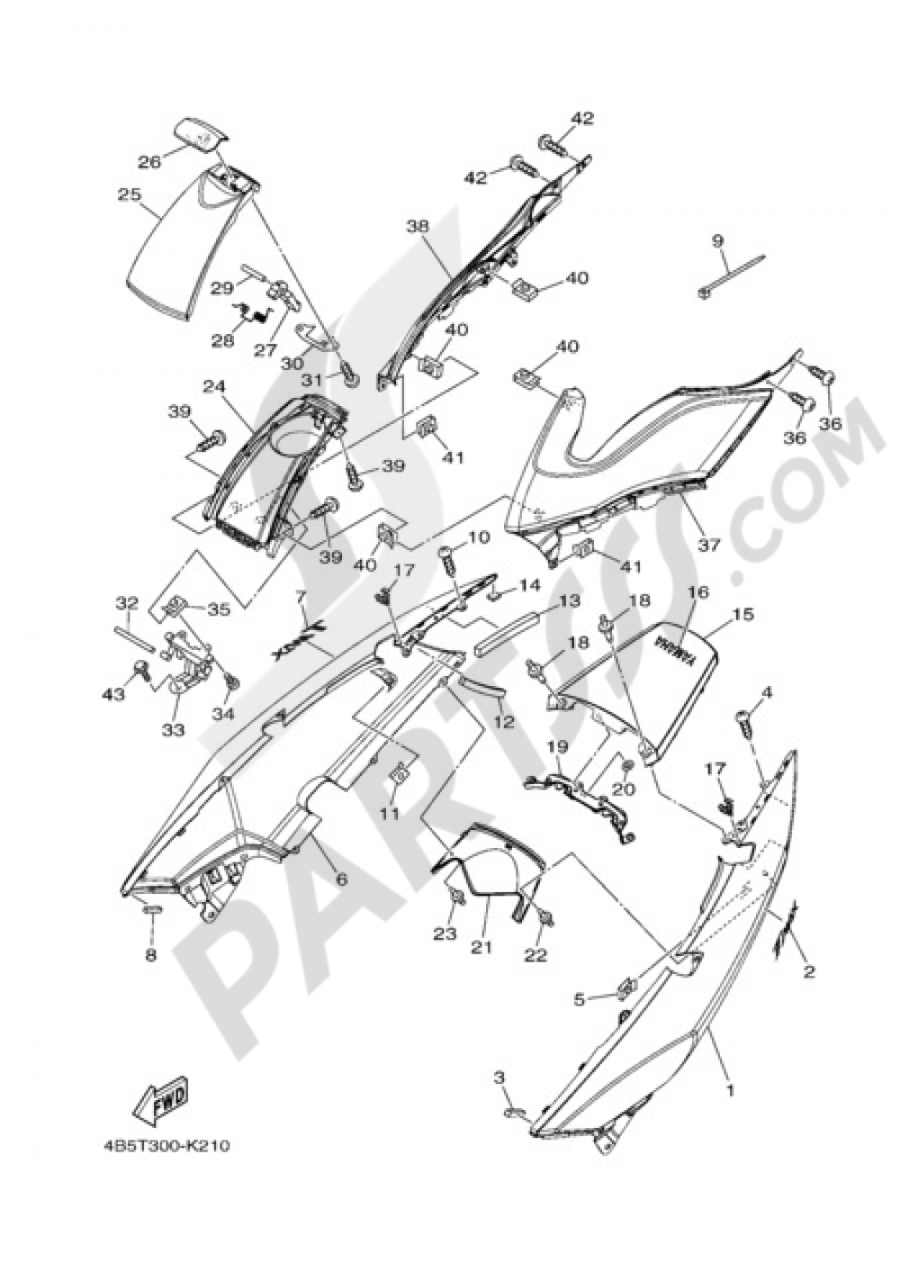 SIDE FAIRING / COWLING Yamaha T-Max ABS 2011