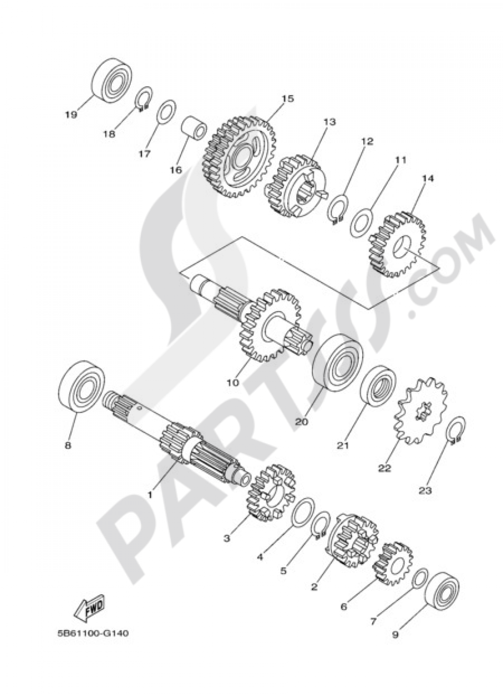 TRANSMISSION Yamaha TT-R110E 2011