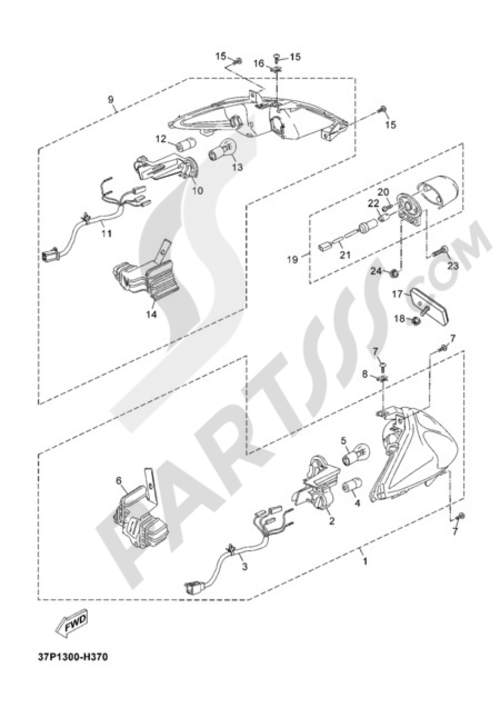 LUZ DE COLA Yamaha X-Max 125 2011