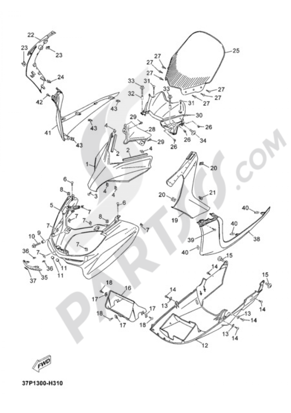 WINDSHIELD Yamaha X-Max 125 ABS 2011